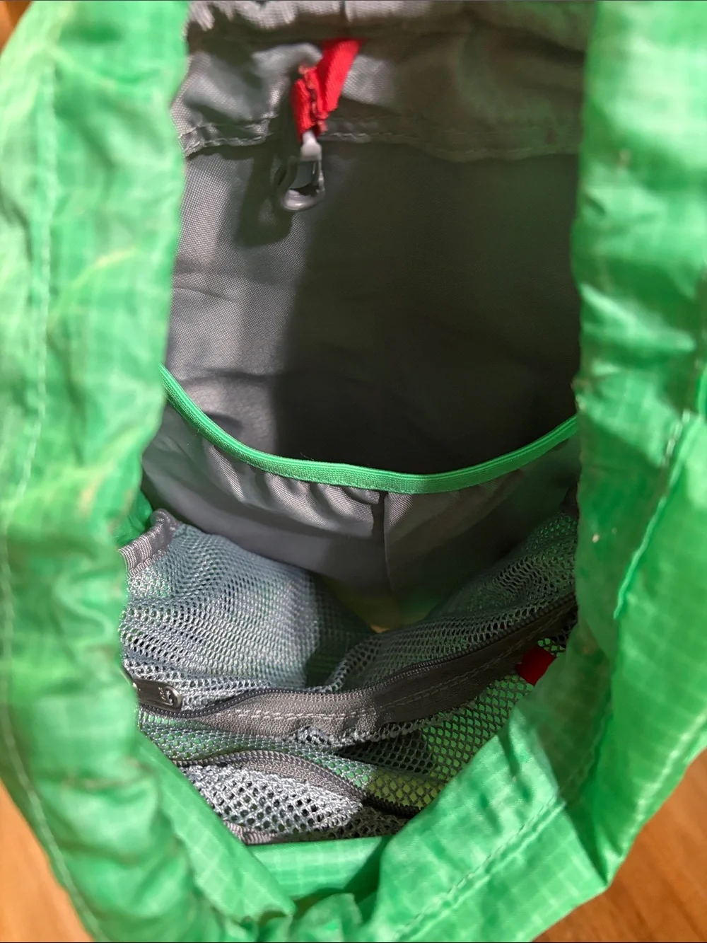 REI Bright Green flash 18 Daypack backpack with Gray Accents